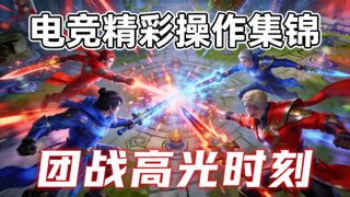 电竞精彩操作集锦视频封面 - 游戏角色团战画面